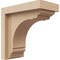 Ekena Millwork 3"W x 6"D x 6"H Classic Warren Rough Cedar Woodgrain TimberThane Corbel, Primed Tan CORUR03X06X06WARRCPR - alternate 1